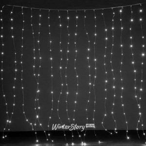 Светодиодный занавес-Роса, 2.0*2.0м, цвет-белый, 240 LED, с контроллером. Артикул Г1234